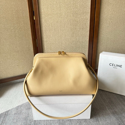 Celine Doctor's Pouch 35cm Beige Calfskin 288924