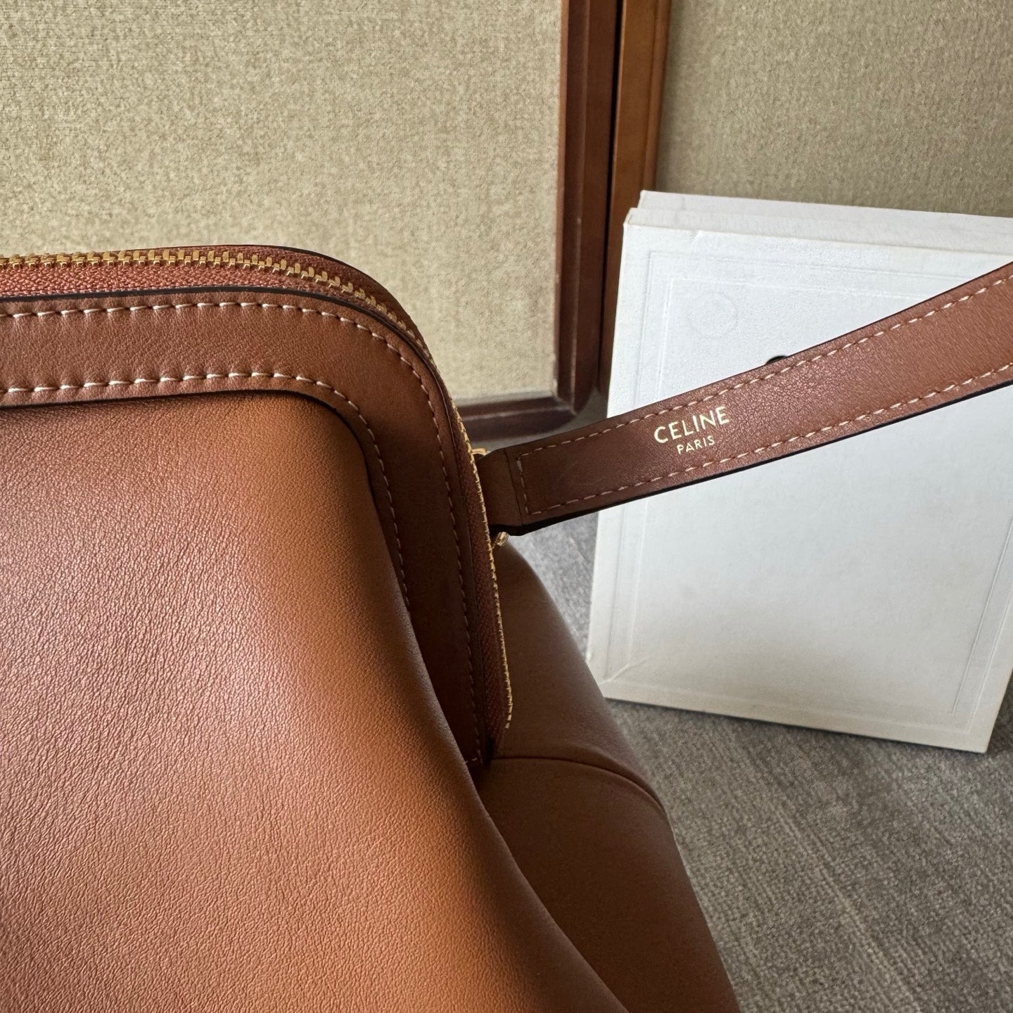 Celine Doctor's Pouch 35cm Brown Calfskin 288928