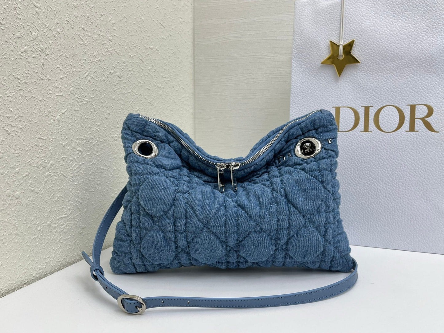Dior 2026 Milly-La-Foret Bag 33cm Denim and Lambskin 158107