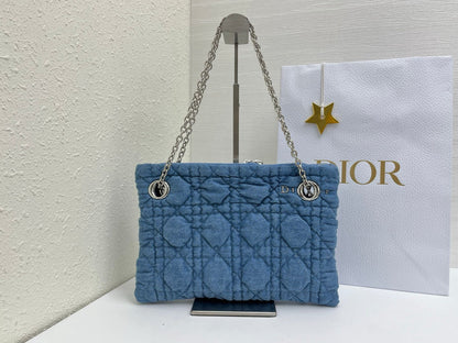 Dior 2026 Milly-La-Foret Bag 33cm Denim and Lambskin 158107