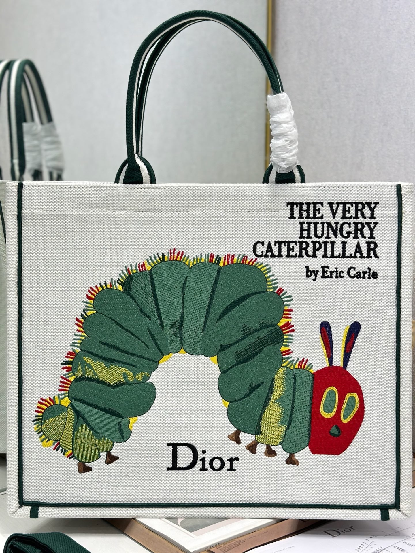 Dior 2026 "The Very Hungry Caterpillar" Book Tote Bag Canvas 289518
