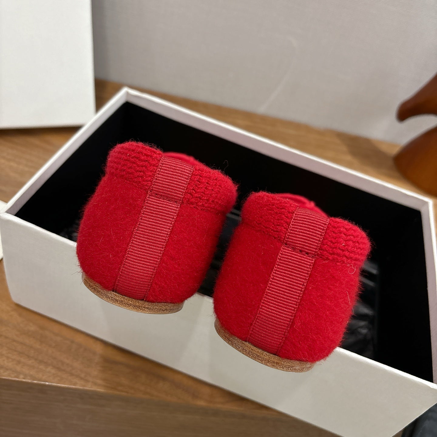 Celine 25 Ballet Flat Red Blend Knitted Wool 541481