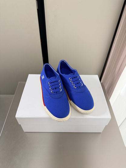 Celin 26s Alan Sneaker Royal Blue Canvas And Suede Calfskin 929844