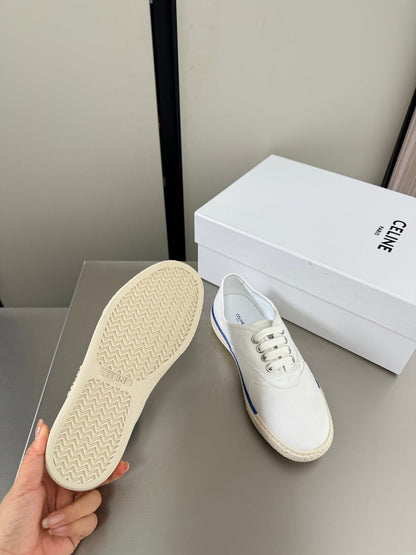 Celin 26s Alan Sneaker White Canvas And Suede Calfskin 929845