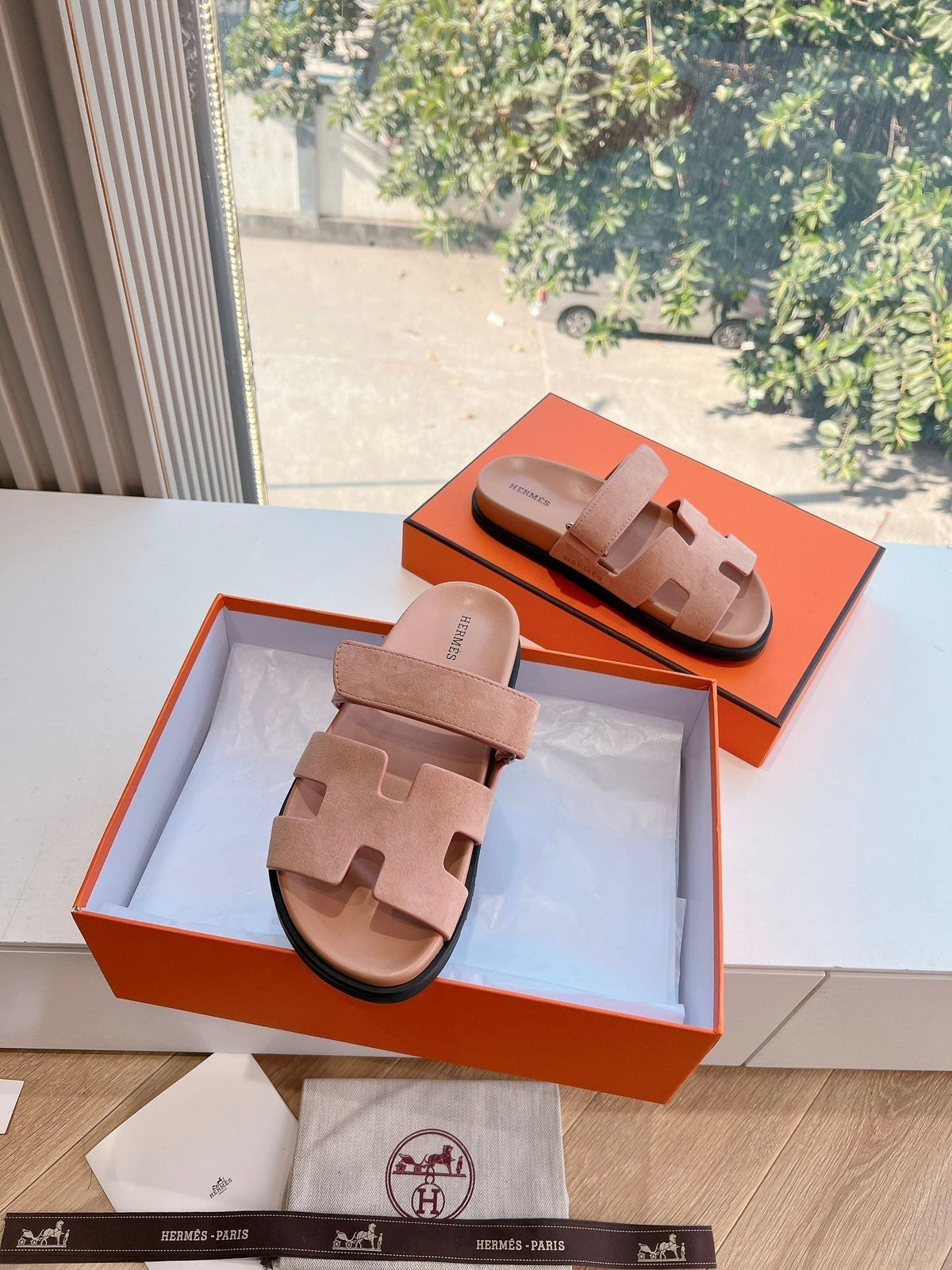 HM Chypre Sandal Pink Pastel Suede 202811