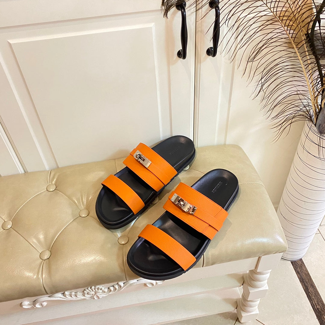 HM Jackson Sandal Orange Cowhide 958036