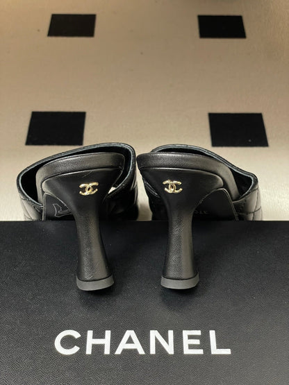 Chanel 2026  Peep-Toe High-Heeled Sandals Leather Sheepskin 834720