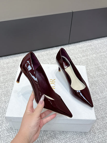 CD 26s High Heels Pump 85 Dark Burgundy Patent Leather 661473