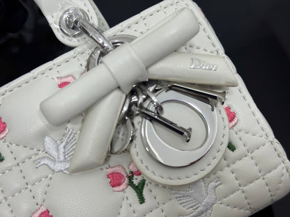 Dior 2026 Lady D-Joy Micro 16cm White Lambskin 158851