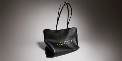 Gucci 2026 NY Large Tote Bag 42cm Black Canvas Leather