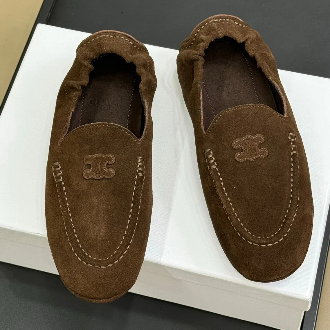 Celine 2026 Adam Loafer Brown Suede 467649