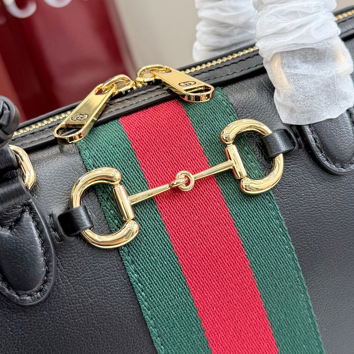 Gucci 2026 Borsetto Boston Bag Black Leather