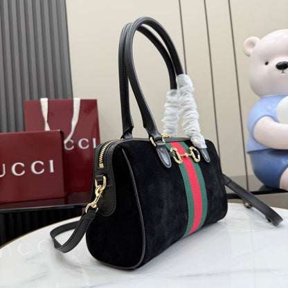 Gucci 2026 Borsetto Boston Bag Suede Leather