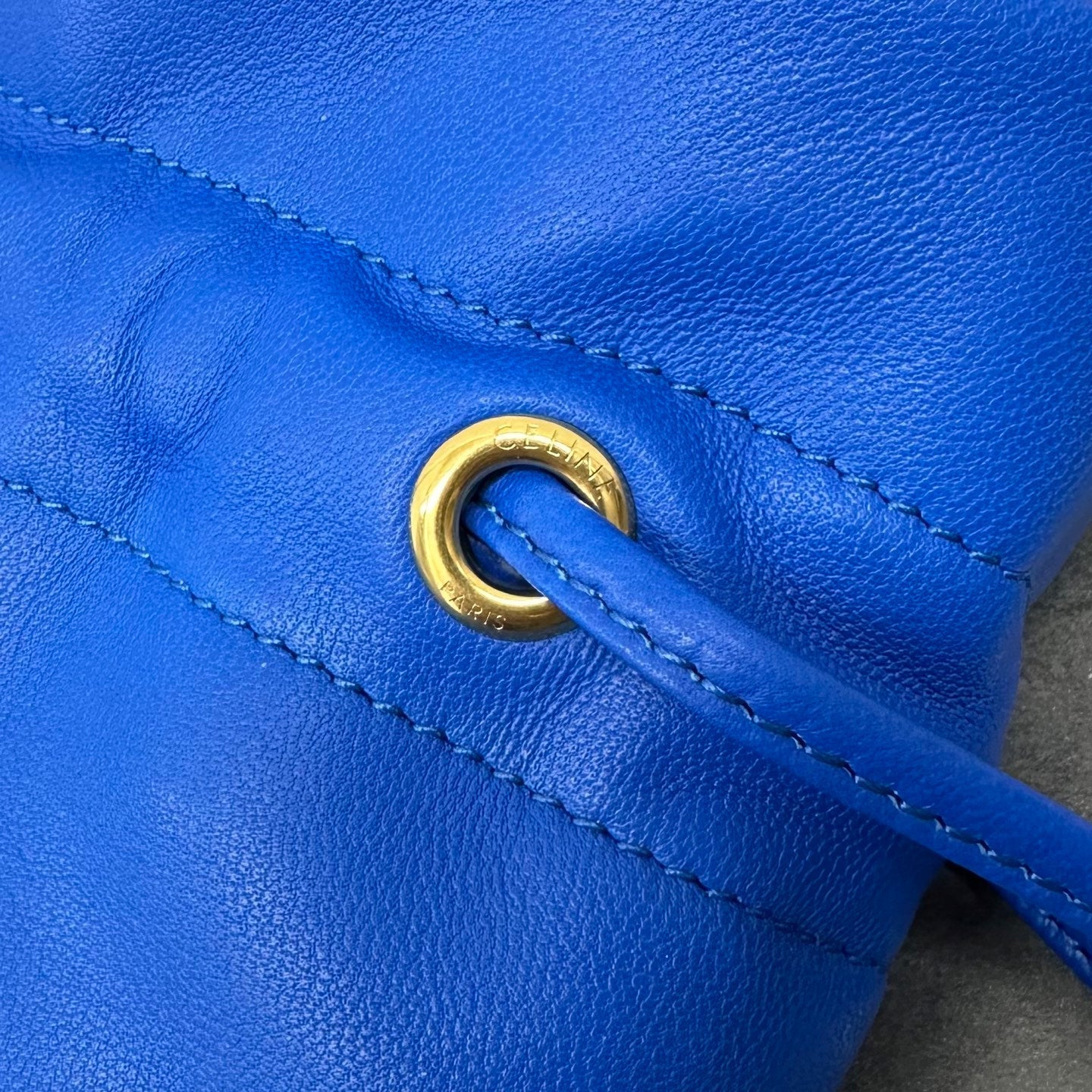 Celine Crystal Pouch Ultra Blue Lambskin