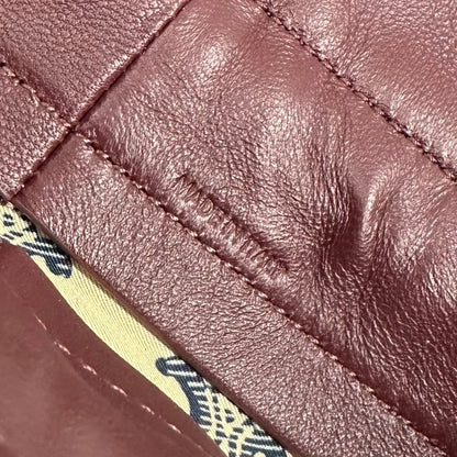 Celine Crystal Pouch Burgundy Lambskin