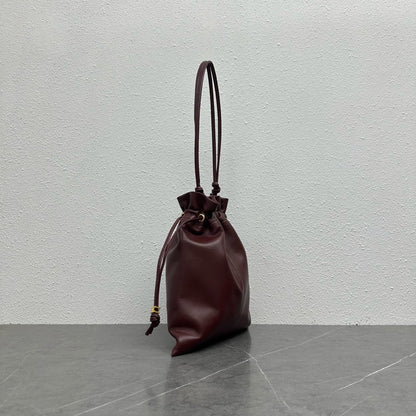 Celine Crystal Pouch Burgundy Lambskin