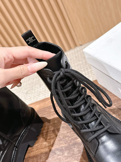 Celine 25 Boot Black Calfskin 554009