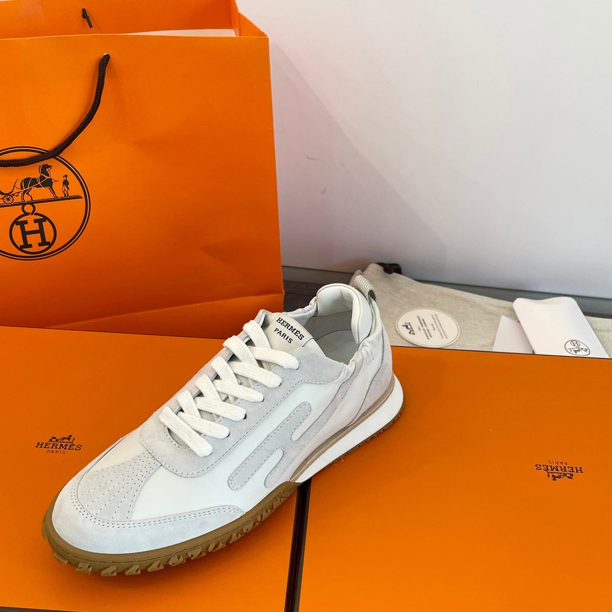 HM Jet Sneaker Beige Grey mix White Suede 212742
