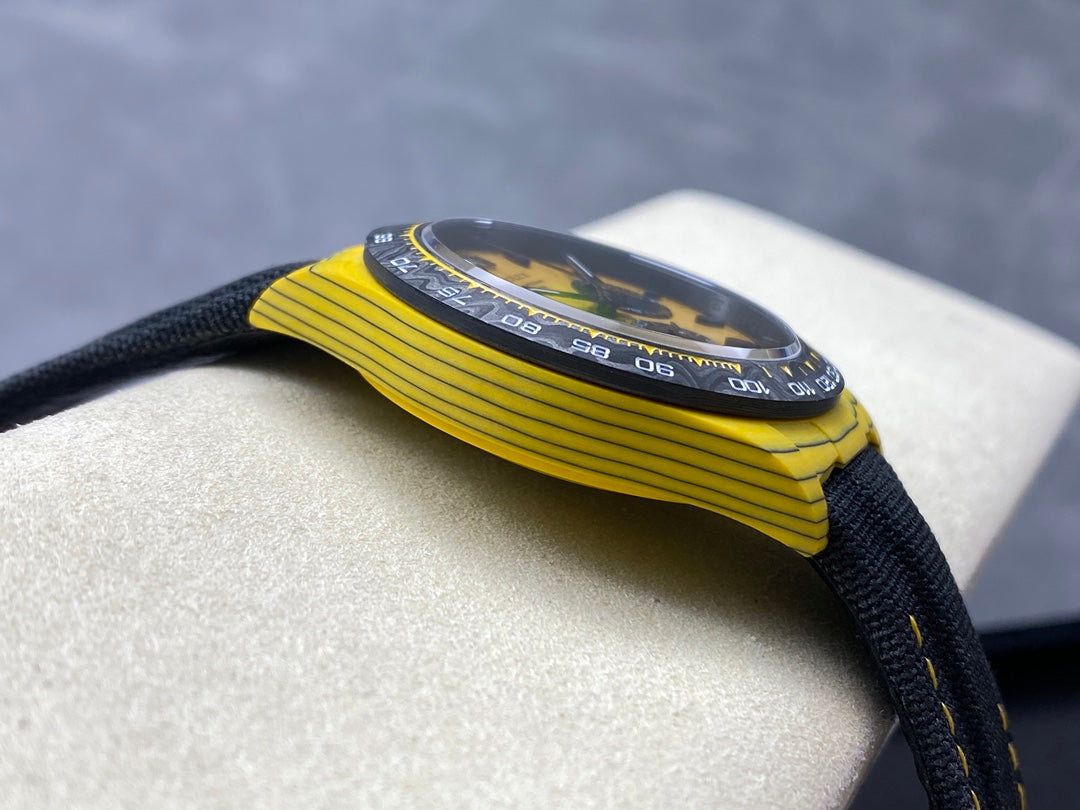 ROLEX Daytona 40mm Yellow Black Fiber Woven