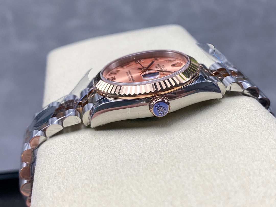 Datejust 31mm Pink Gold Steel Salmon Dial