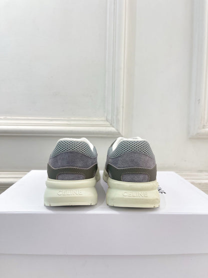 Celine 26s Runner Sneaker Grey Mesh Suede 947585
