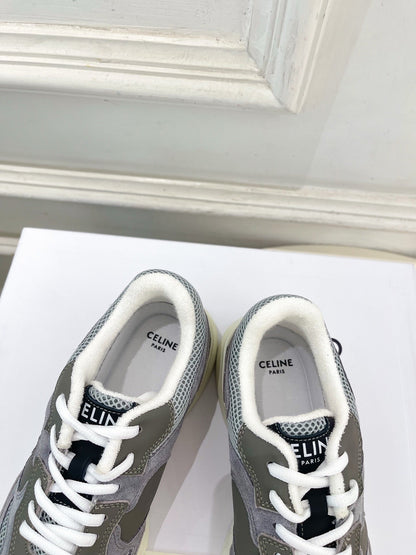 Celine 26s Runner Sneaker Grey Mesh Suede 947585