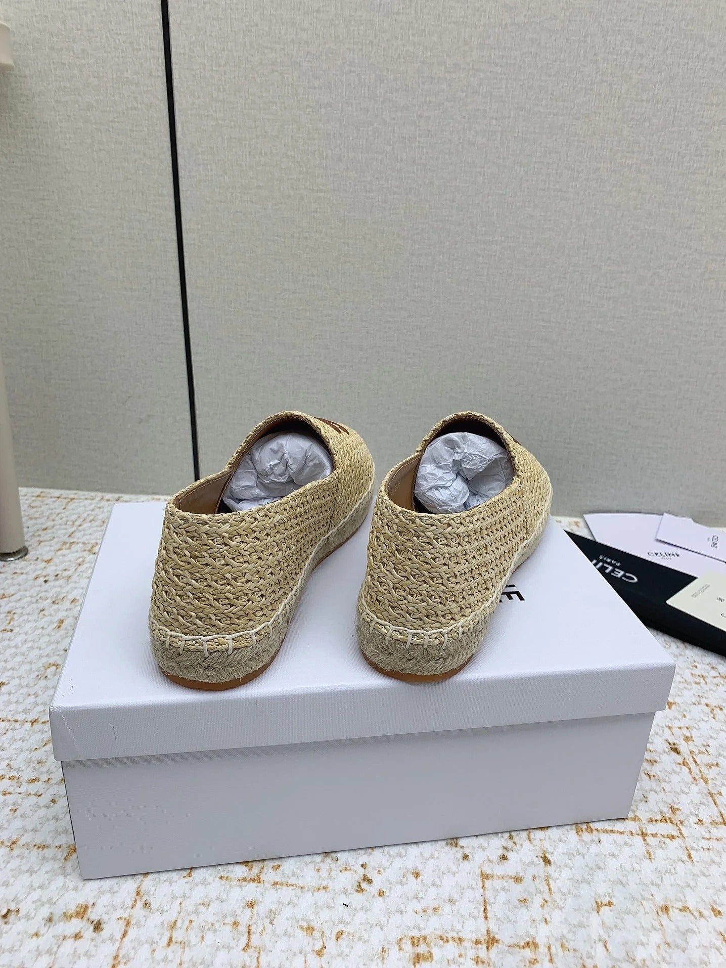 Celine 26 Flat Espadrilles In Tweed 732512