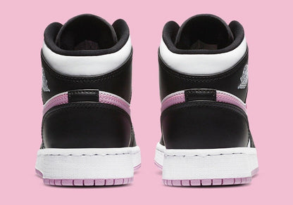 Jordan 1 Mid White Black Light Arctic Pink Sneakers - Archive Edition