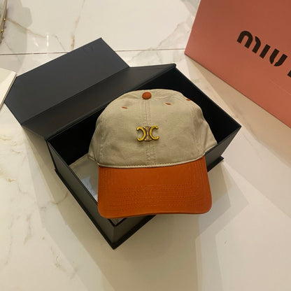 Celine Color-Blocked Baseball Cap