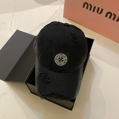 Stone Island Distressed Washed Baseball Cap