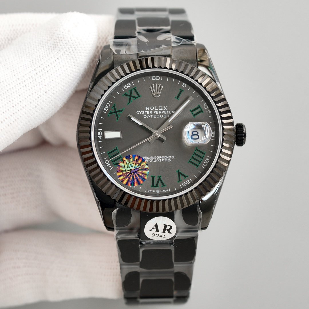 DATEJUST 41MM CUSTOM BLACK PVD WIMBLEDON DIAL